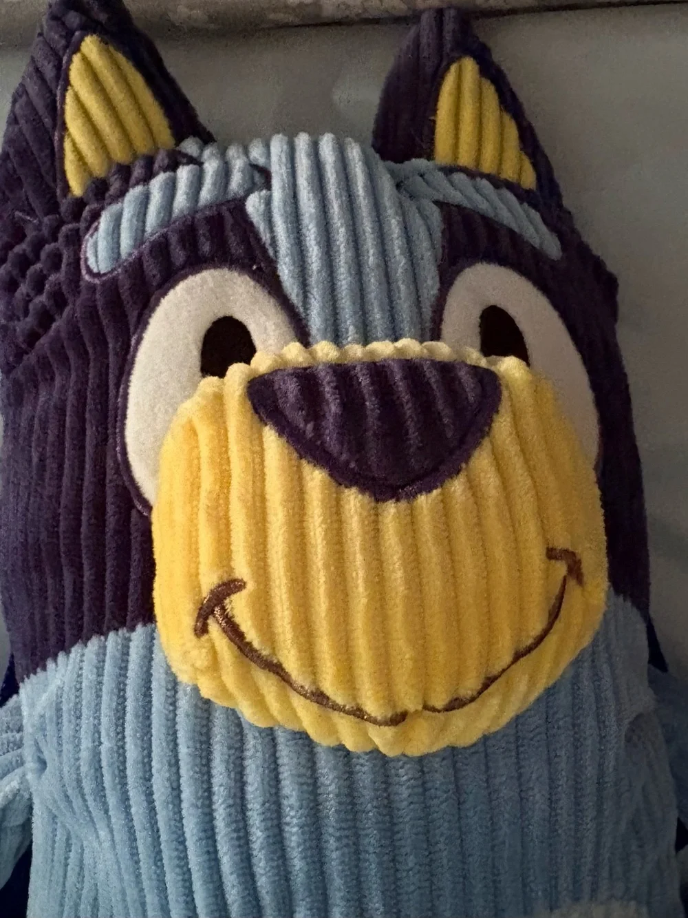 Plush Bluey Kids Animal Backpack - Soft Corduroy Comfort